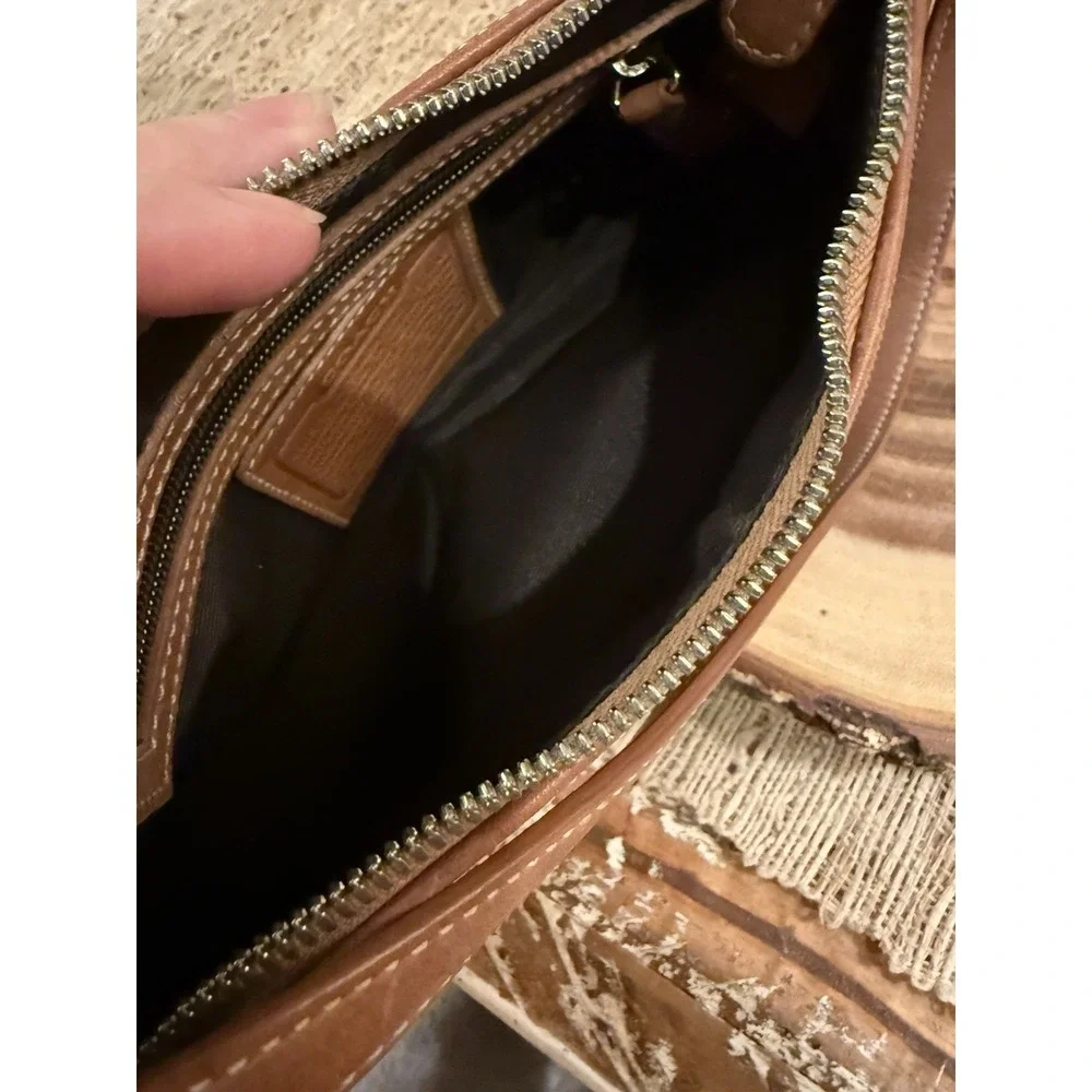 Vintage Coach Demi Hampton Leather Wear Bag Saddle Leather 7785 Shoulder Brown - Picture 6 of 16